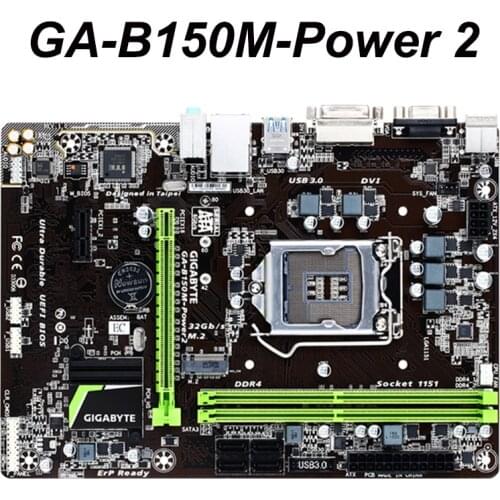 For GIGABYTE B150M-Power 2 Desktop GA-B150M-Power 2 DDR4 Motherboard B150M B150 Socket LGA 1151 Used Mainboard
