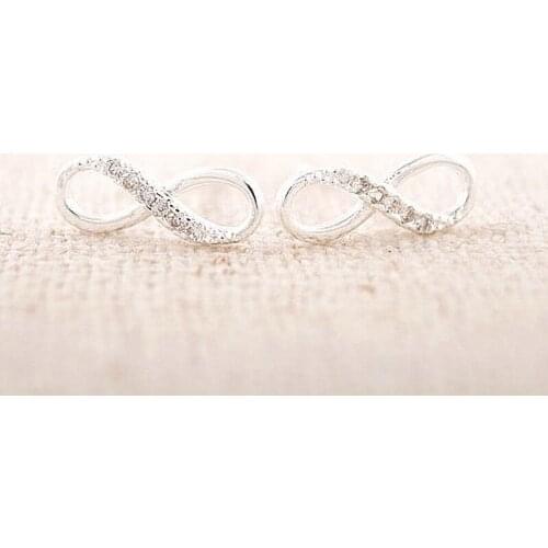Fashion item Classic Infinite Digital graphics "8" Geometric Symbol Stud Earring