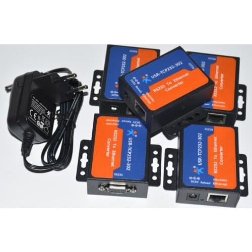 5pcs USR-TCP232-302 Serial RS232 to Ethernet TCP/IP RJ45 Server Converter module DHCP/DNS Ethernet Serial