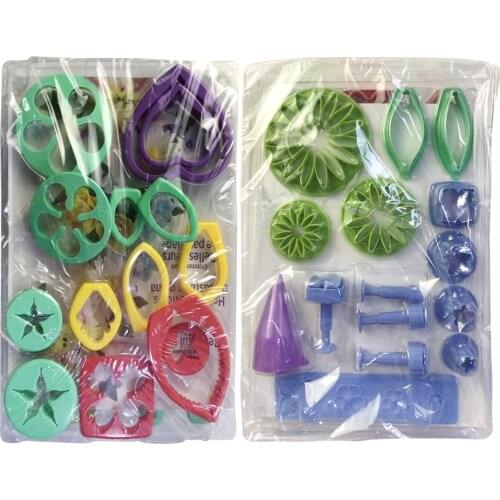 Bakeware 29PCS Gum Paste Flower Cutter Set Wedding Decoration Flowers Cake Mold Icing Fondant Cutters Set Baking Tools For Cakes