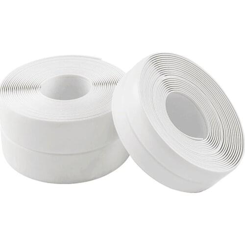 Bathroom Stickers Shower Sink Bath Sealing Strip Tape White PVC Self adhesive Waterproof Wall Sticker for Bathroom Kitchen