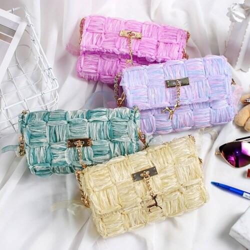 2021New hot 1pcs transparent snow yarn ribbon bow diy mesh homemade one-shoulder diagonal female bag decorative tape accessories