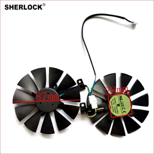 NEW 87mm PLD09210S12HH T129215BU 2pcs/lot 4pin for ASUS GTX1070 8G 1060 6G RX480 4G graphics card fan