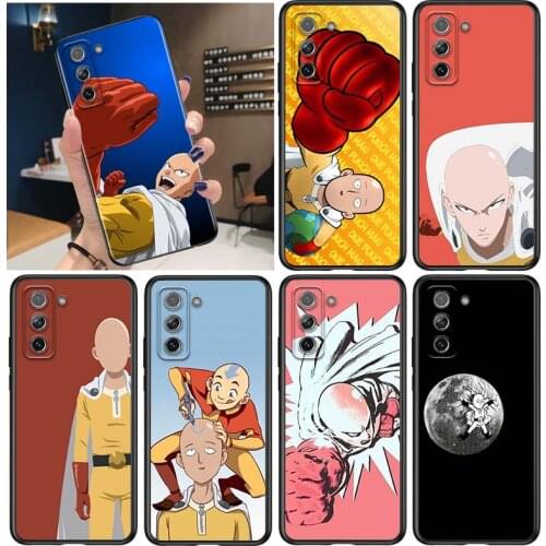One punch man for Samsung Galaxy S21 Ultra Plus Note 20 10 9 8 S10 S9 S8 S7 S6 Edge Plus Black Phone Case