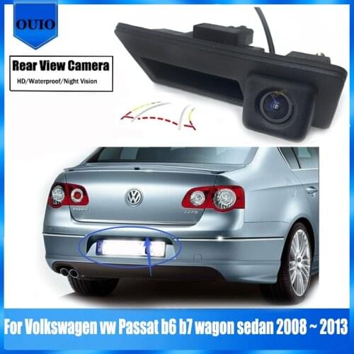 Original Screen Input Rear Camera For Volkswagen vw Passat b6 b7 wagon sedan 2008 ~ 2013 Trunk Handle Parking Reversing Camera