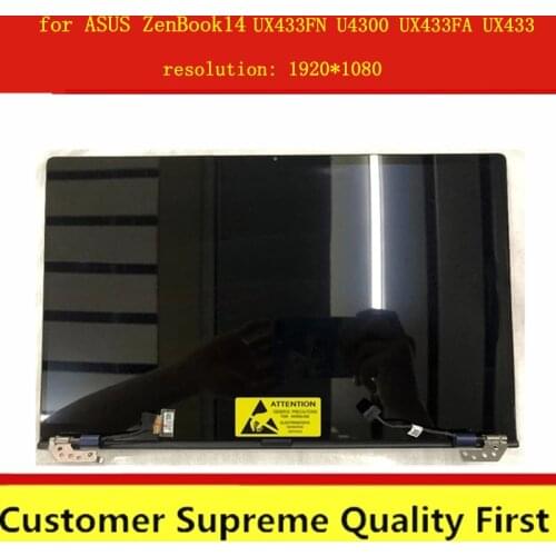 Original for ASUS ZenBook 14 Lingya Deluxe14 UX433FN U4300 UX433FA UX433 LCD screen assembly 1920X1080 resolution