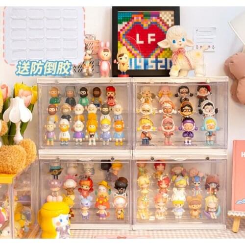 Durable simple appearance partition step design dustproof waterproof multi-color optional transparent material storage box J06