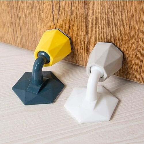 PP + TPR Silicone Door Stopper Touch Toilet Wall Absorption Practical Door Wall Bumper Plug Anti-bump Door Holder
