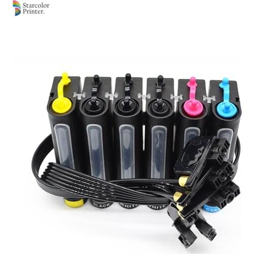 LED UV Ciss Continuous Ink Supply System + Ink Damper For Epson L800 R330 R270 T50 1390 1400 1450 1500w R1390 UV flatbed printer