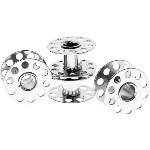 10pcs Metal Bobbins Spool Sewing Craft Tool Stainless Steel Sewing Machine Bobbins Spool for Brother Janome Singer
