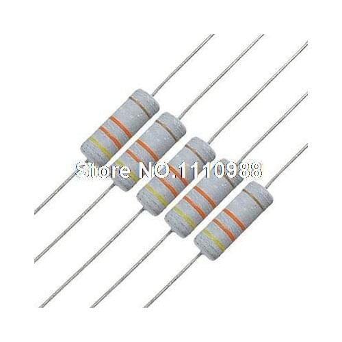 10 Pcs 3W 500V 43K Ohm Axial Lead Metal Oxide Film Resistors