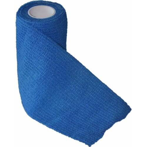 12Pcs 7.5cm*4.5m Sports Waterproof Self Adhesive Tape Security Protection Elastic Nonwoven Wraps Blue Color For Muscle Caring