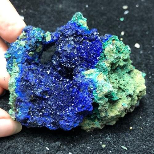 146gMalachite blue copper crystal mineral stone decoration crystal healing energy geology teaching collection jewelry