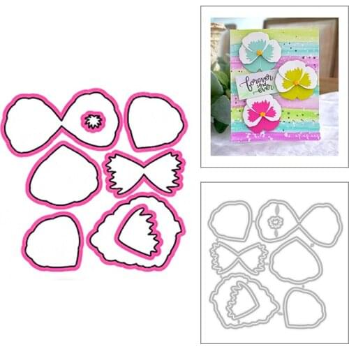 2020 New Flower Layering Metal Cutting Dies For DIY Petal Embossing Decoration Greeting Card Album Scrapbooking Making No Stamp