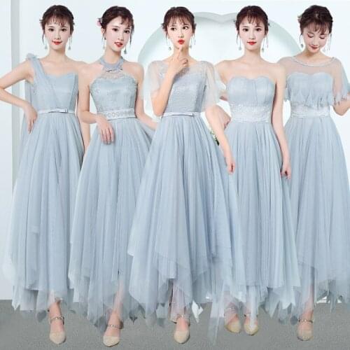 Fast Ship Out Halter Long Grey Prom Dresses Women Gray Pink Champagne Party Dress Special Occasion Gowns Promotional Price