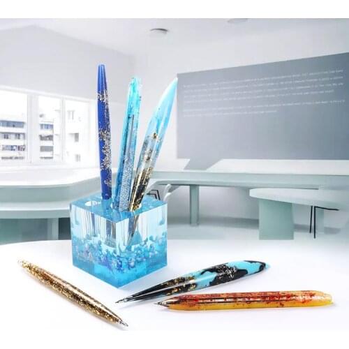 3Pcs Ballpoint Pen Silicone Resin Molds With 30Pcs Refills Epoxy Resin Art Craft