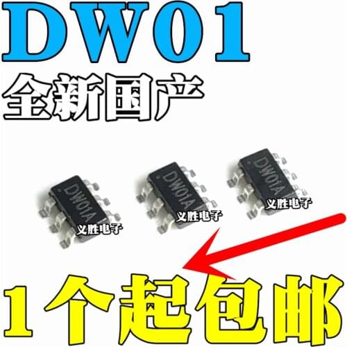 5PCS New DW01 DW01D DW01A SOT23-6 Mobile power li-ion battery protection IC chips Lithium battery protection chip package SOT23
