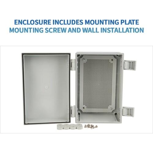 380*280*130mm Waterproof Plastic Wire Junction Box Electronic Enclosure Box Surface Mounted with Clear Cover