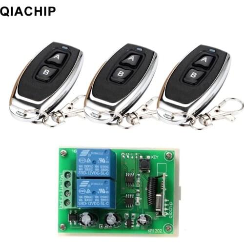 433Mhz DC 12V 2CH Universal Wireless Remote Control Switch RF Relay Receiver Module RF Remote controllor Transmitter