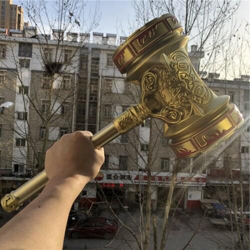 45cm Cosplay Hammer 1:1 Thunder Hammer Figure Weapons Model Kids Gift Movie Role Playing Safety American Super Heroes Weapen