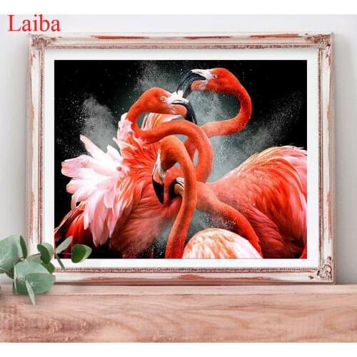 5D Diamond Embroidery Full Drill Diamond Painting Flamingo Animal New Arrival Mosaic Home Decor Gift Diamond Embroidery