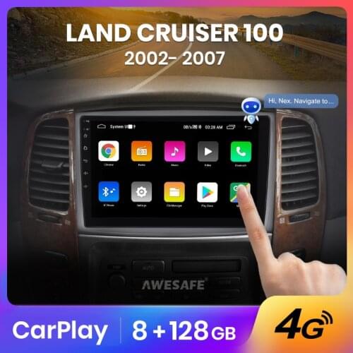AWESAFE PX9 For For Toyota LAND CRUISER 100 2002 - 2007 Car Radio Multimedia Video Player Navigation GPS No 2 din DVD Android 10