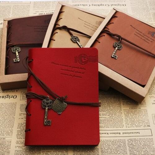 Retro Strap Notebook Kraft Paper Notebook Faux Leather Handbook Diary Color Optional Multifunctional Notebook Office Supplies