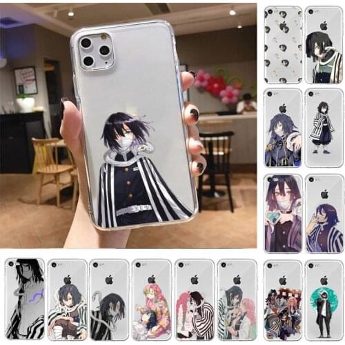 Iguro Obanai Phone Case For iPhone X XS MAX 6 6s 7 7plus 8 8Plus 5 5S SE 2020 XR 11 11pro max Clear funda Cover