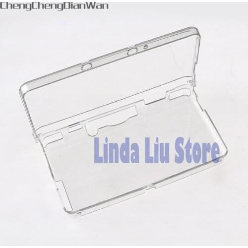 ChengChengDianWan 10pcs/lot Transparent Hard Crystal Clear Cover Protective Shell Case For 3DS with package box