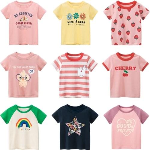 Girls t shirt kids tops boys toddler infant tees cartoon t-shirt cotton childrens t shirts baby boy clothes 2020 new summer