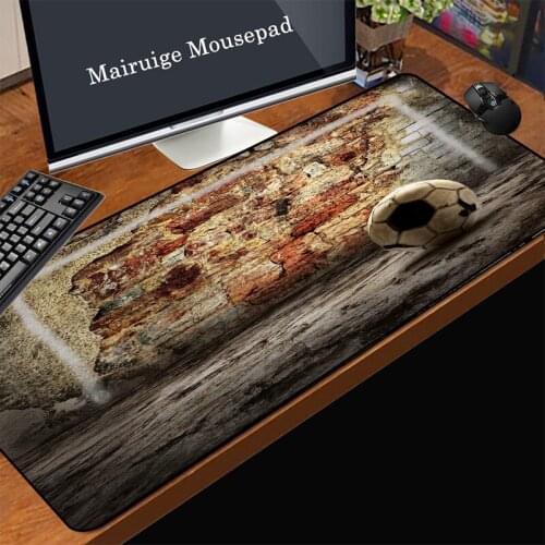 Mairuige Russia Low Price Promotion Natural Rubber Gaming Mouse Pad Non-slip Waterproof Design Street Football Laptop Desk Mat