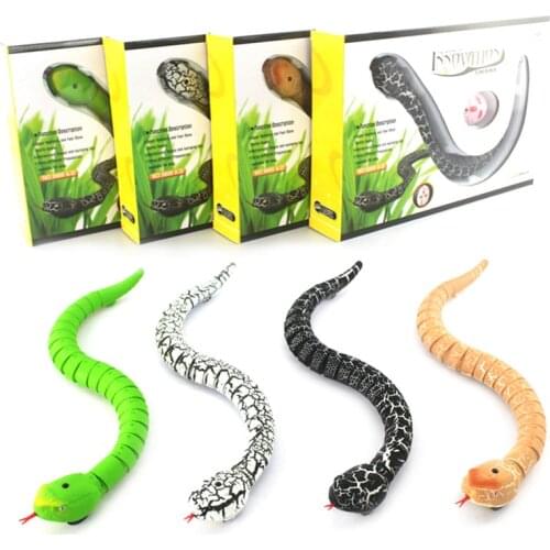 RC Animal Toys Kids Remote Control Snake Rattlesnake Toy Child Plastic Trick Terrifying Mischief Toy Top Birthday Gift