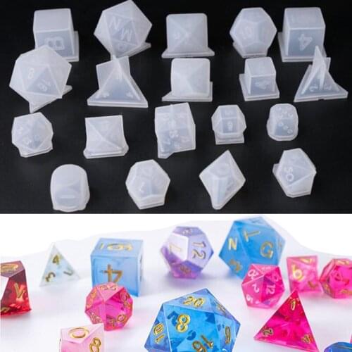 JOYLIVE DIY Dice Mold Epoxy Resin Molds Jewelry New Transparent Silicone Mould Dried Flower Resin Decorative Craft