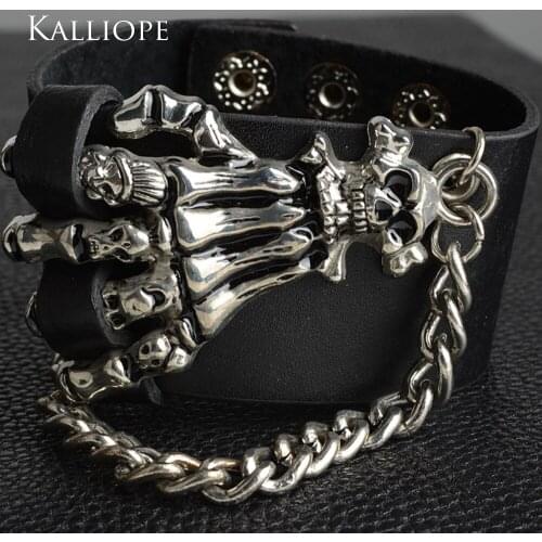 2019 new hotsale leather bracelet geniune bijoux trendy unisex fashion accessories wholesale gift