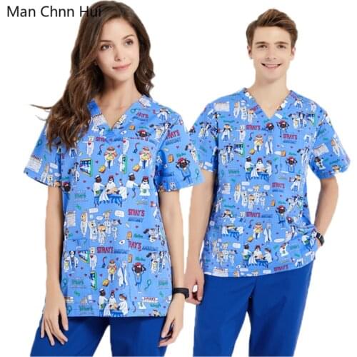 Summer unisex scrubs nursing Workwear women scrubs Laboratory uniform scrub uniform High temperature sterilizable clothing