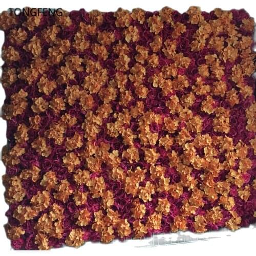 Mixcolor 8Pcs/lot Artificial silk Hydrangea Rose Peony 3D flower wall Wedding background decoration flower runner