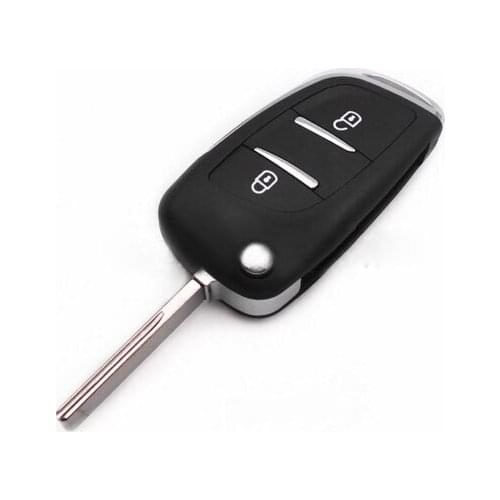 DS Modified Flip Remote Key Shell 2 Buttons For Citroen Car Key Case Blanks HU83 Blade With Groove CE0536