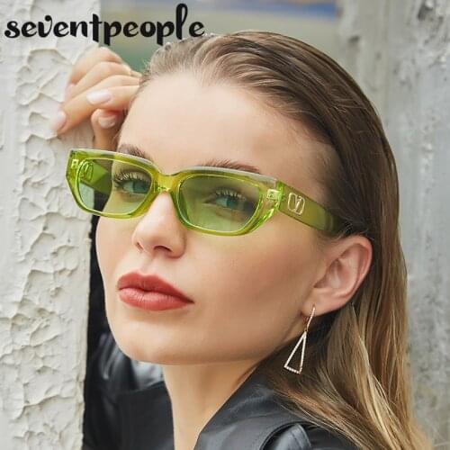 Trendy Small Rectangle Sunglasses Women 2021 Luxury Brand Fashion Square Sun Glasses For Men Personalized Очки Солнечные Женские
