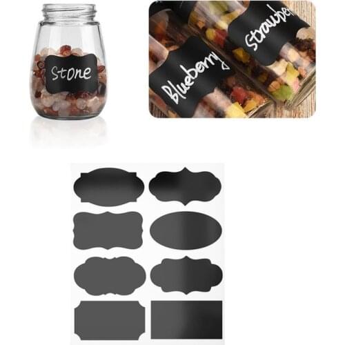 10 Sheets Kitchen Label Sticker Glass Bottle Sticker PVC Waterproof Condiment Bottles Label Message Stickers Home Decoration
