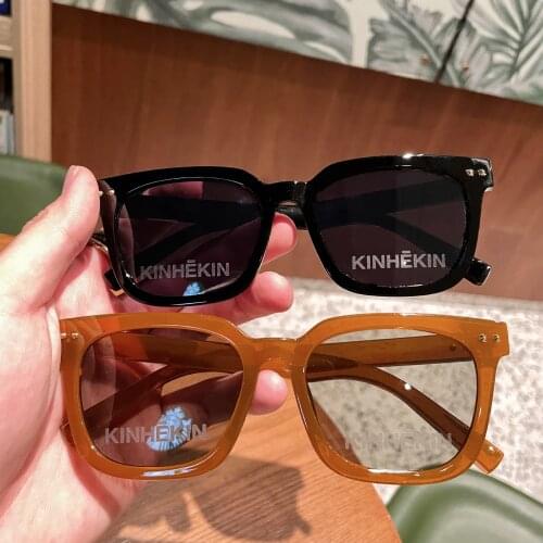 New brand design Tan Sunglasses Womens double letter Caramel retro Square Party Sunglasses outdoor accessories UV