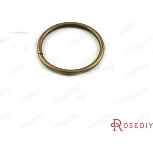 Wholesale 10 pieces 40mm x 3mm Antique Bronze Round Iron Jump Rings & Single Loop Diy Jewelry Findings (JM7517)