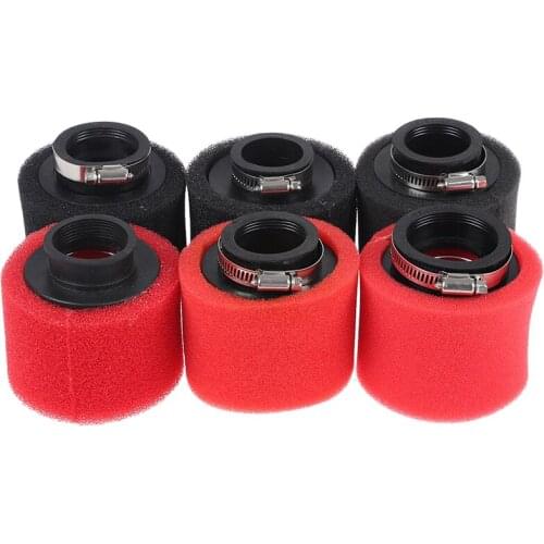 Straight Neck Foam Air Filter 30mm 39mm 40mm 42mm 46mm 50mm Sponge Cleaner Scooter Dirt Pit Bike Motorcycle Black/Red