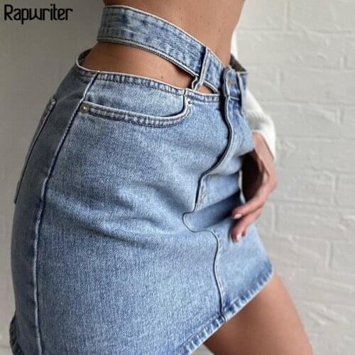 Rapwriter Denim Pencil Skirts