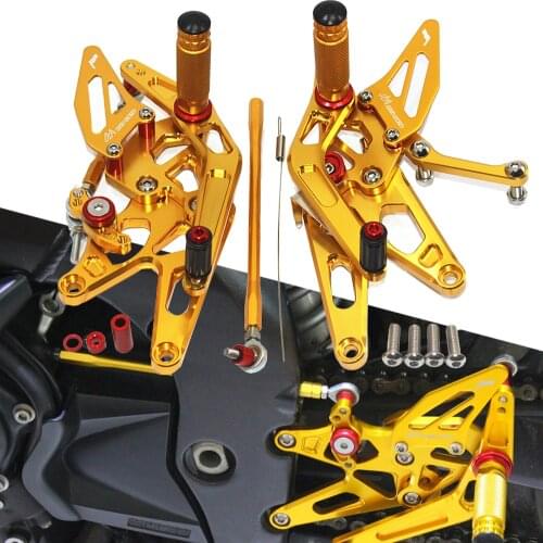 YZFR1 CNC Motorcycle Footrest Adjustable Foot Pegs For Yamaha YZF R1 YZF-R1 2004 2005 2006 Rider Rearset Motorbike Accessories