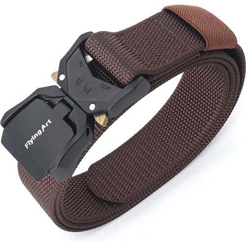 Tactical Training Outdoor Canvas Belt Unisex High Quality Alloy Quick Release Buckle Belt New Fashion Luxury Pants Accessories