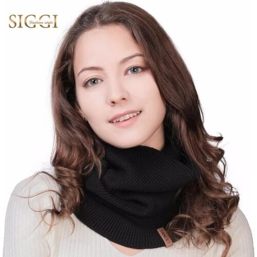 FANCET Winter Unisex Ring Scarf For Women Men Solid Wool Arcylic Neck Protection Warm Soft 5 Panels Girls Boys Youth Scarf 99720
