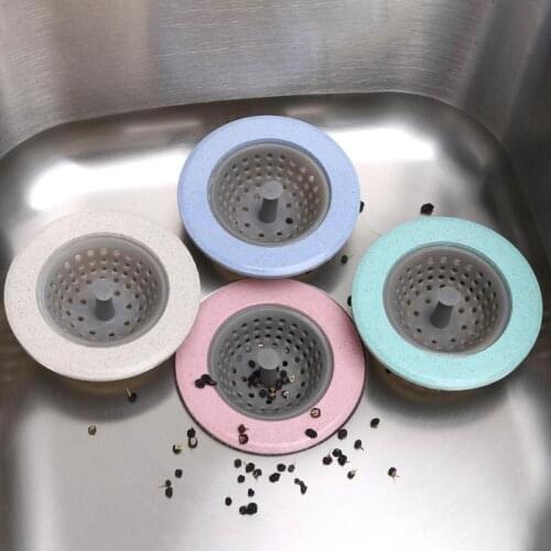 Silicone Wheat Straw Kitchen Sink Strainer Bathroom Shower Drain Sink Drains Cover sink colander Sewer Hair Filter strainer