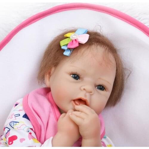 52cm Silicone Reborn Dolls Baby Soft Toys for Girls,Realistic Reborn Dolls Babies Bonecas Cotton Body Dolls