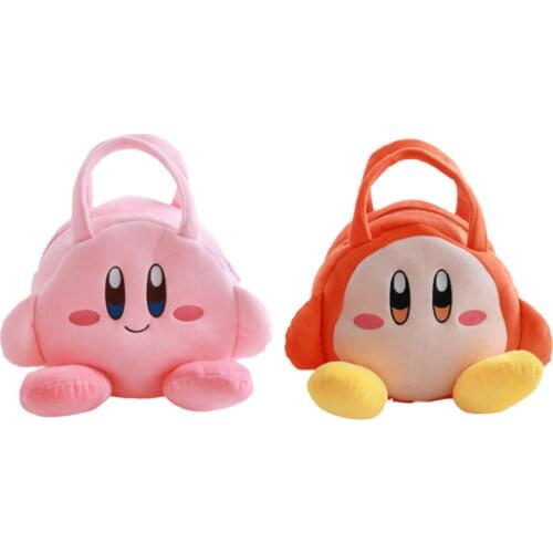 Cute Plush Hand Bag Cartoon Star Kirby Handbag Plush Toy for Girls Children Birthday Gifts