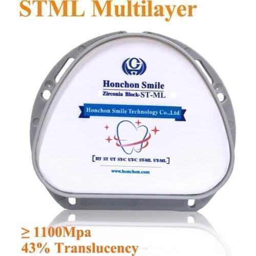 ST-ML 89*71*12mm dental Zirconia Blank multilayer zirconia block Vita 16 shades for Amann Girrbach System